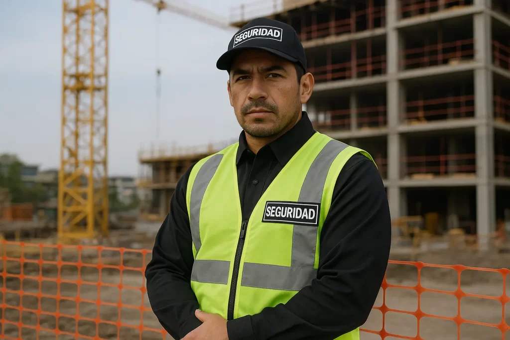 guardia de seguridad para obras de construcción
