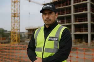 guardia de seguridad para obras de construcción