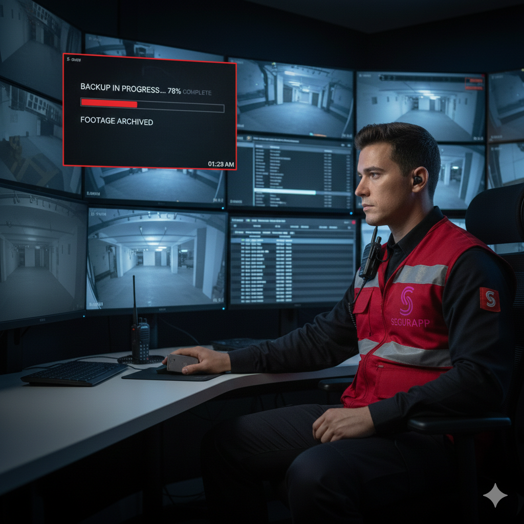 guardias de seguridad para condominios respaldando cámaras de seguridad en Santiago